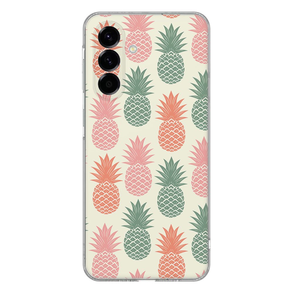 Samsung Galaxy A56 TPU Hoesje Ananas Backcover ananasprint achteraanzicht