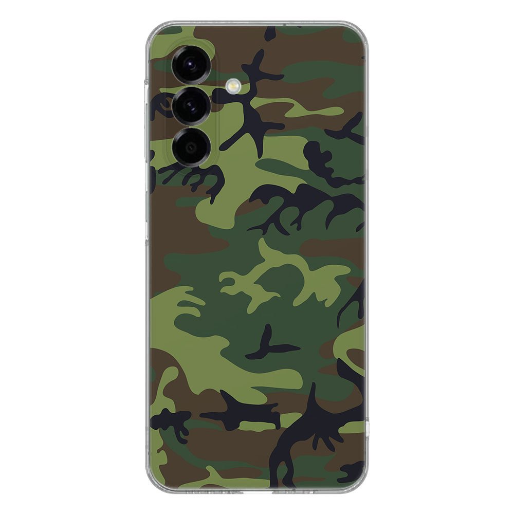 Samsung Galaxy A56 TPU Hoesje Army Dark Backcover achteraanzicht camouflage ontwerp
