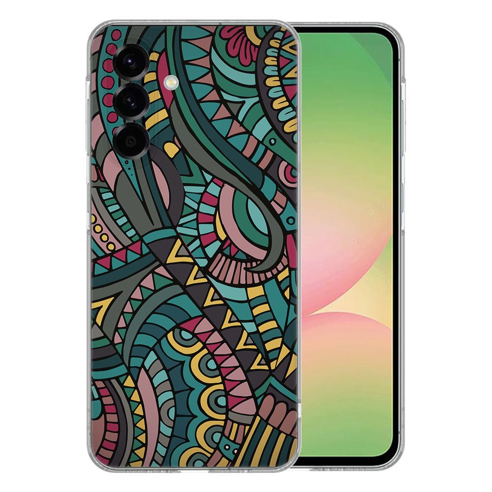Samsung Galaxy A56 TPU Hoesje Aztec Backcover achterkant voorkant