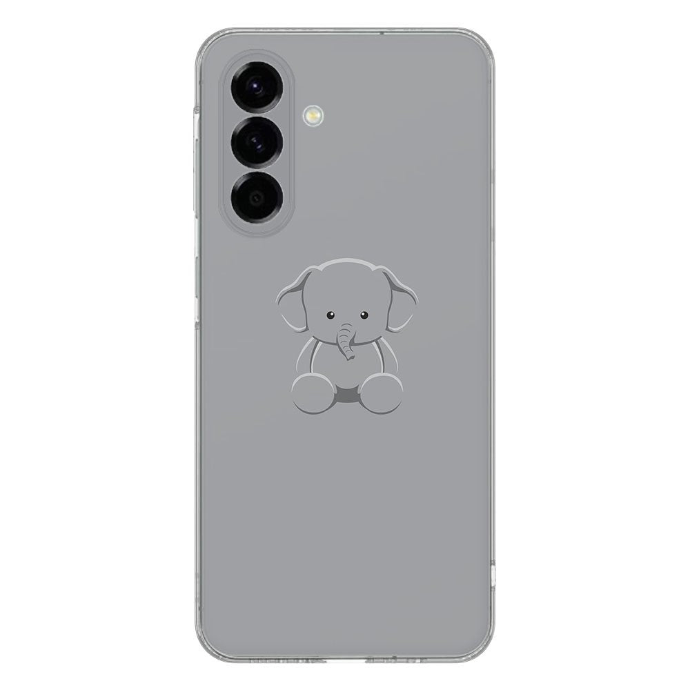 TPU Hoesje Samsung Galaxy A56 Baby Olifant Backcover grijs achterzijde schattig olifantje design