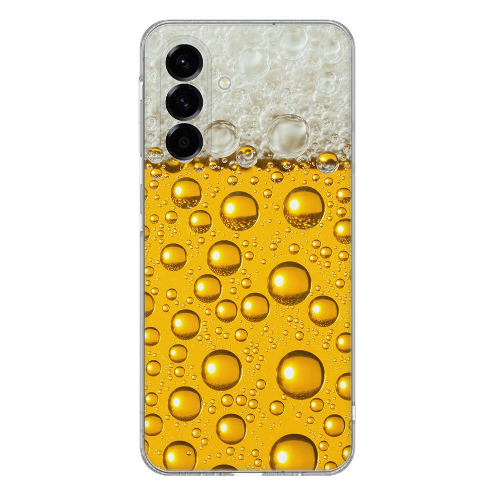 Samsung Galaxy A56 TPU Hoesje Bier Backcover design bier bubbels zicht achterkant