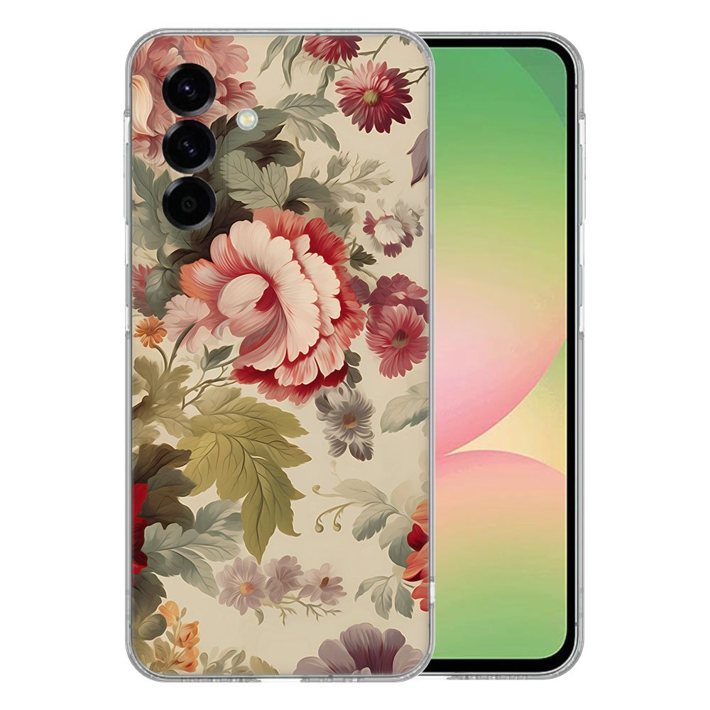 TPU Hoesje Samsung Galaxy A56 Bloemen Backcover bloemen design voorkant