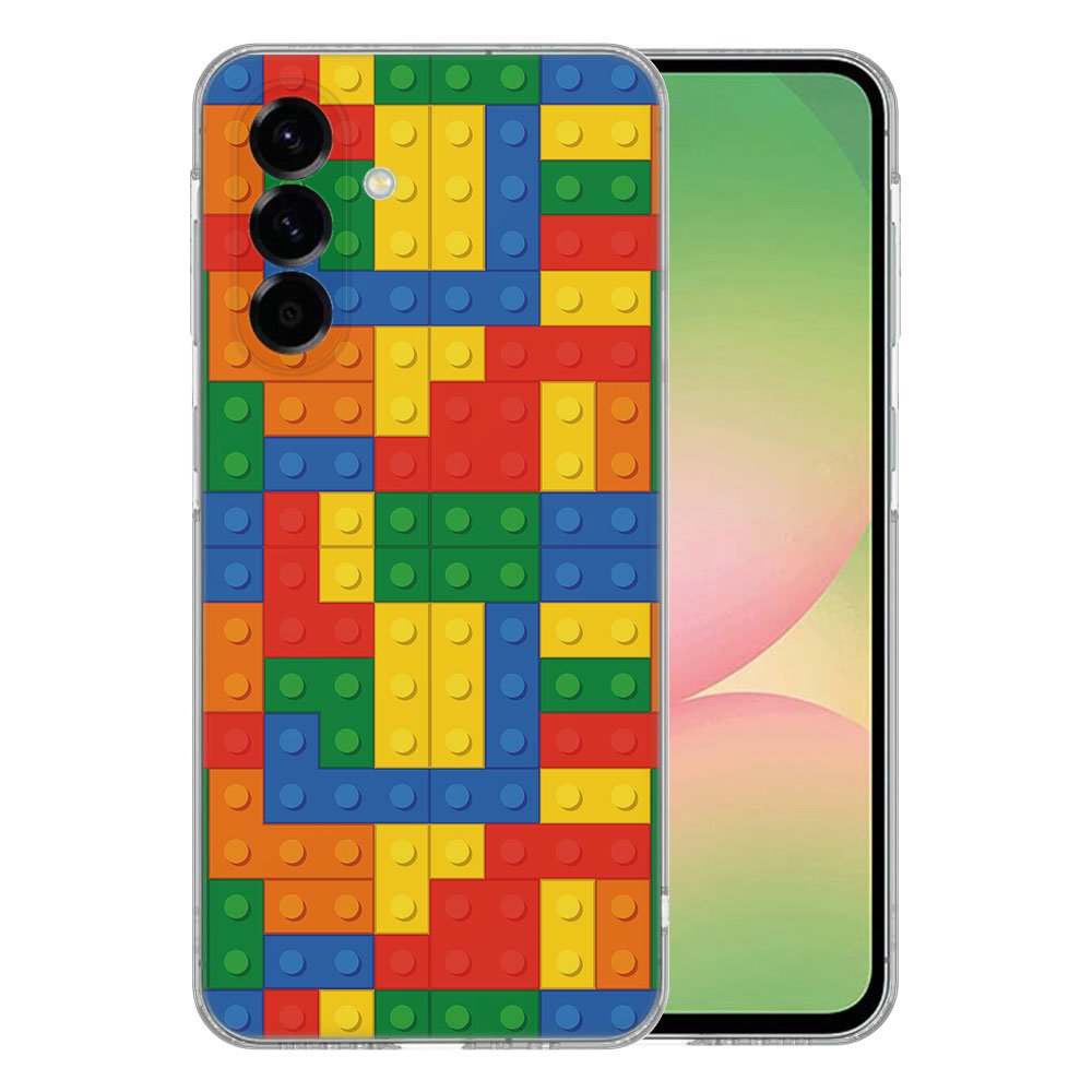 Samsung Galaxy A56 TPU Hoesje Blokken Backcover kleurrijk design achterzijde