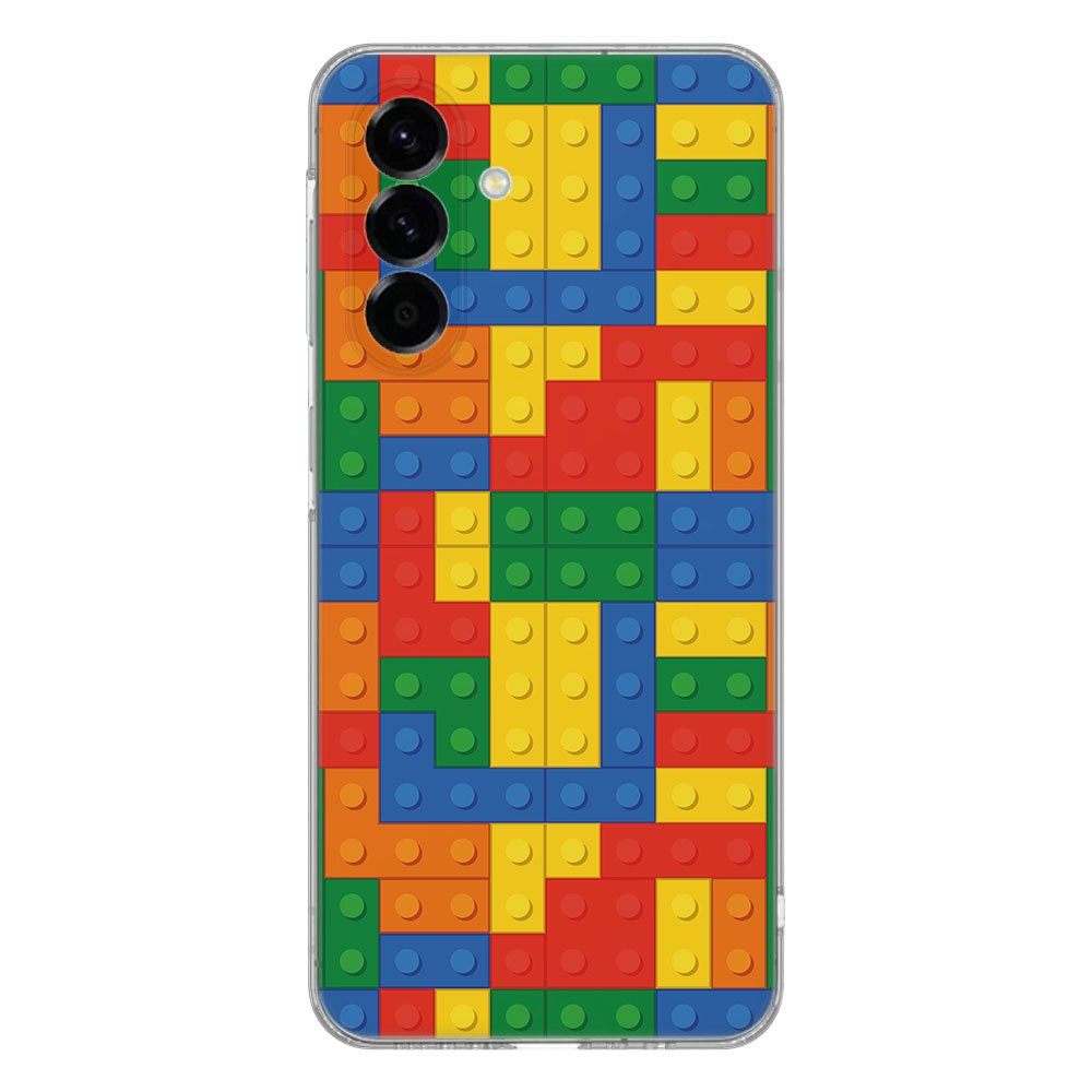 Samsung Galaxy A56 TPU Hoesje Blokken Backcover voorkant kleurrijk ontwerp