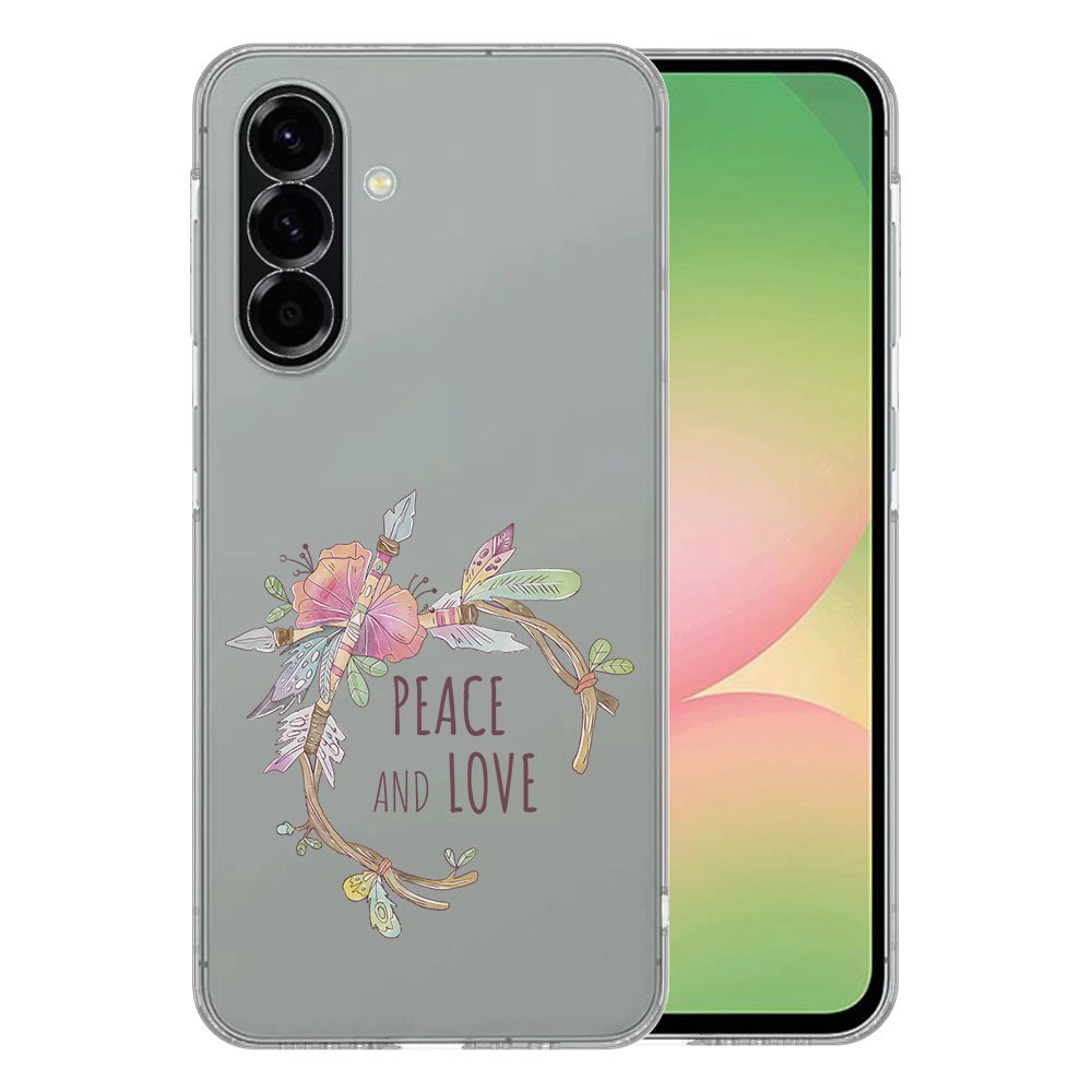 Samsung Galaxy A56 TPU Hoesje Boho Text Aanzicht