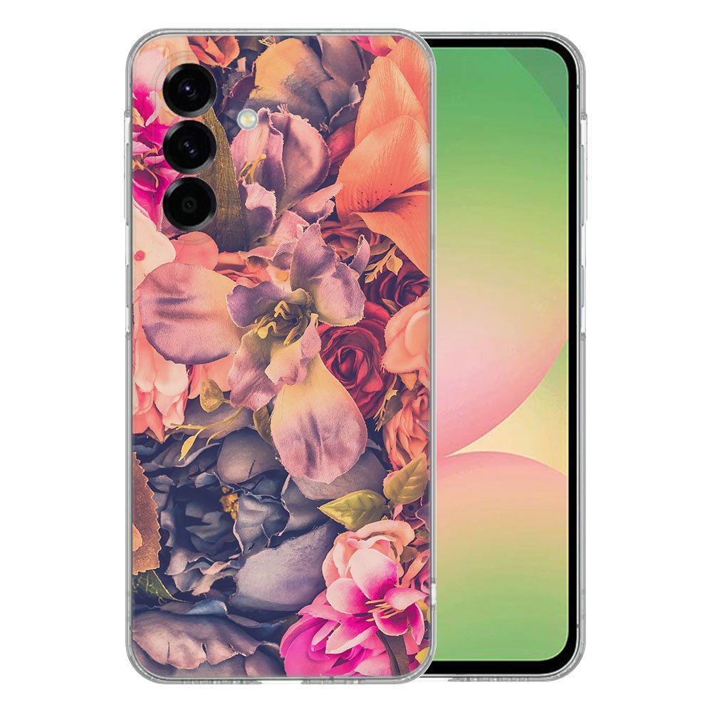 TPU Hoesje Samsung Galaxy A56 Bosje Bloemen Backcover voorkant achterzijde