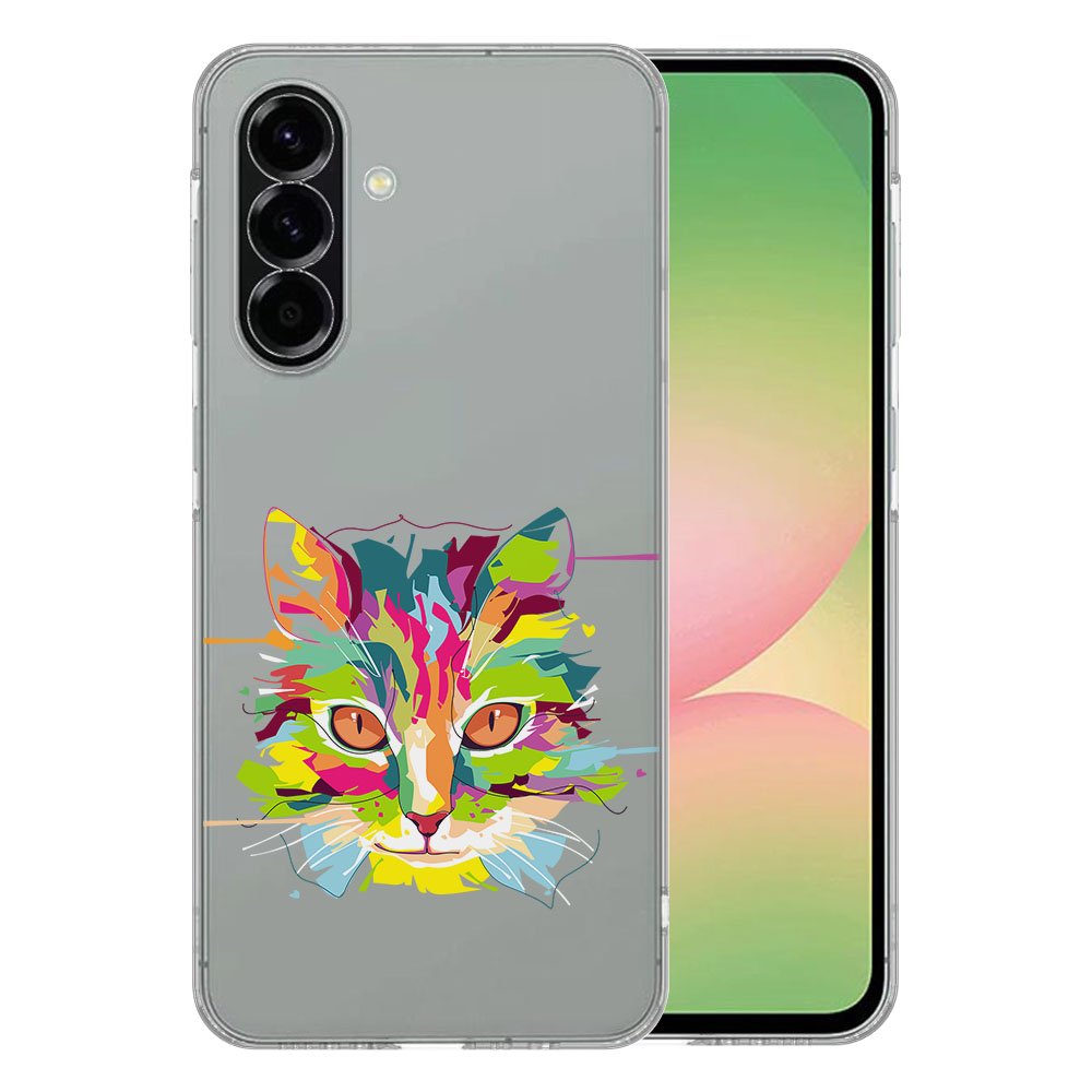 Samsung Galaxy A56 TPU Hoesje Cat Color backcover aanzicht