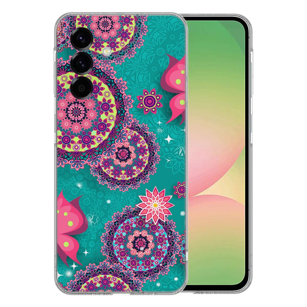 TPU Hoesje Samsung Galaxy A56 Cirkels en Vlinders Backcover design kleurrijke cirkels vlinders