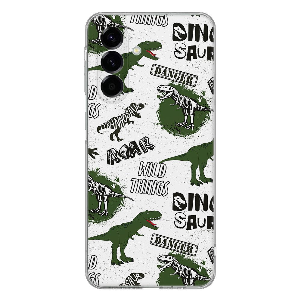 TPU Hoesje Samsung Galaxy A56 Dinosaurus Backcover achterkant ontwerp