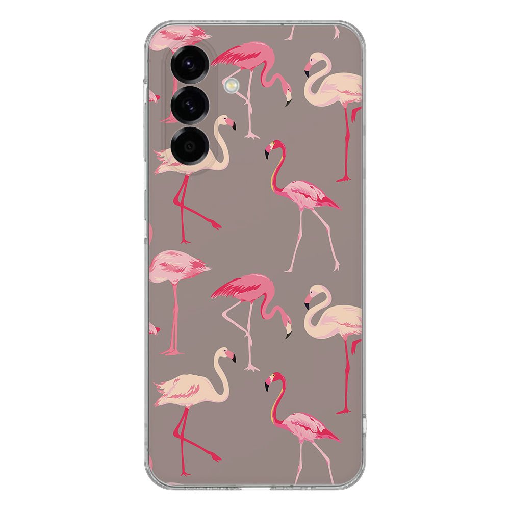 Samsung Galaxy A56 TPU Hoesje Flamingo Backcover flamingo design achterzijde