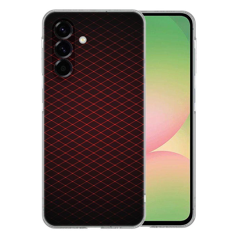 TPU Hoesje Samsung Galaxy A56 Geruit Rood Backcover achterkant voorkant