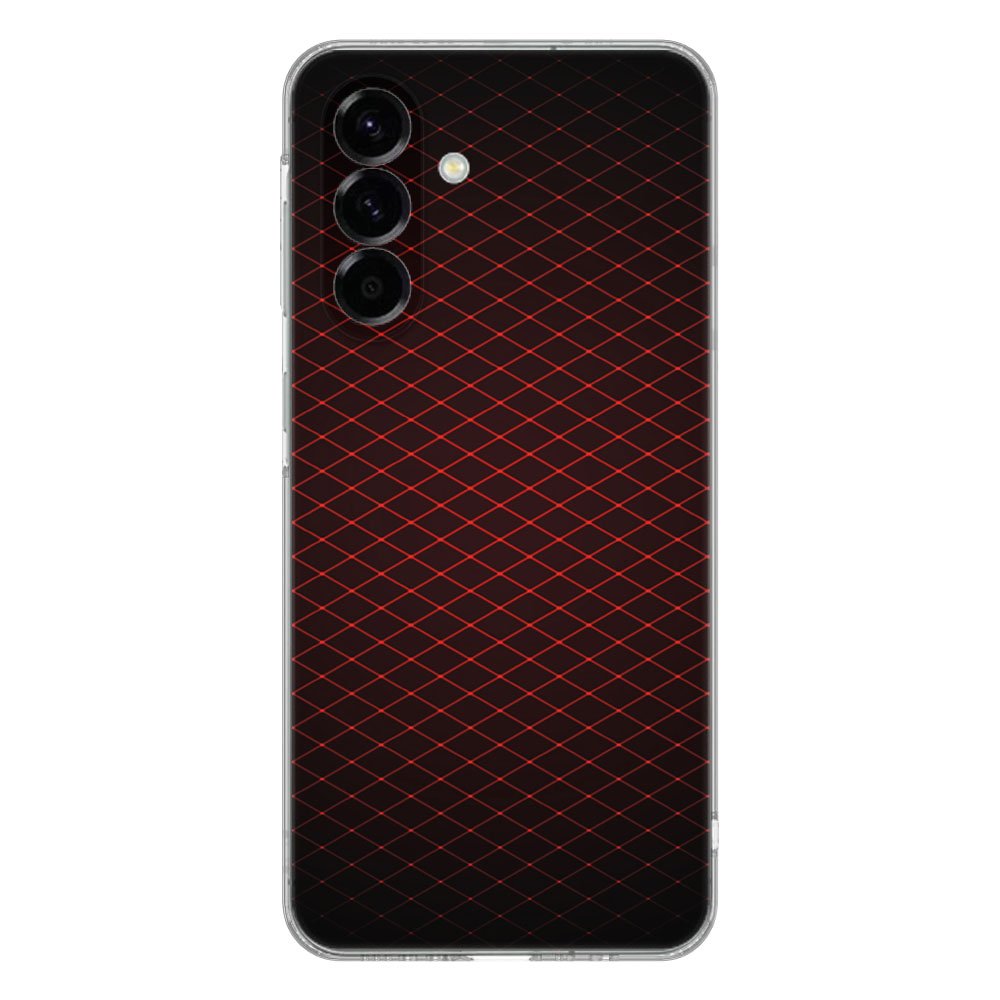 Samsung Galaxy A56 TPU Hoesje Geruit Rood Backcover achteraanzicht