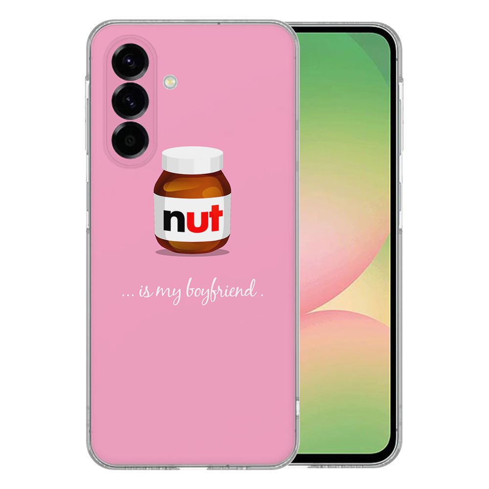 TPU Hoesje Samsung Galaxy A56 Hoesje Nut Boyfriend Backcover ontwerp potje nut achterkant