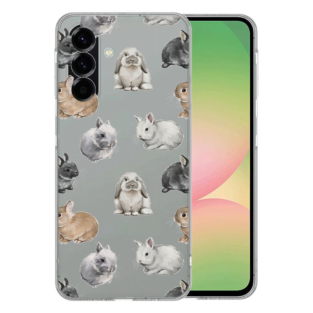TPU Hoesje Samsung Galaxy A56 Konijntjes Backcover konijnen design naast voorkant