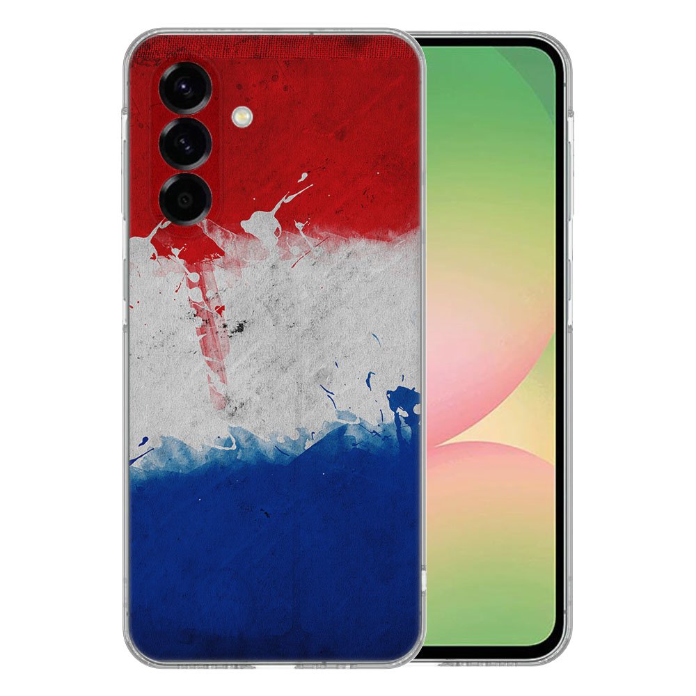 Samsung Galaxy A56 TPU Hoesje Nederlandse vlag achterkant