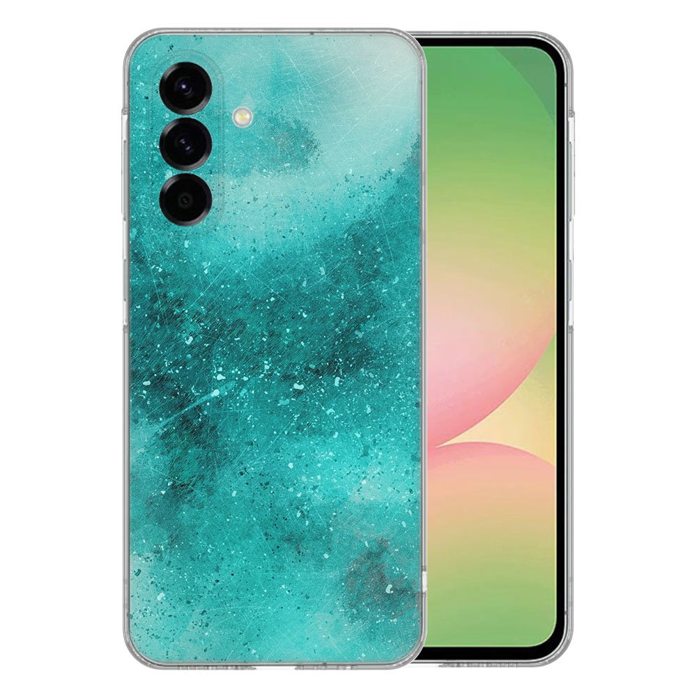 Samsung Galaxy A56 TPU Hoesje Painting Blue achteraanzicht