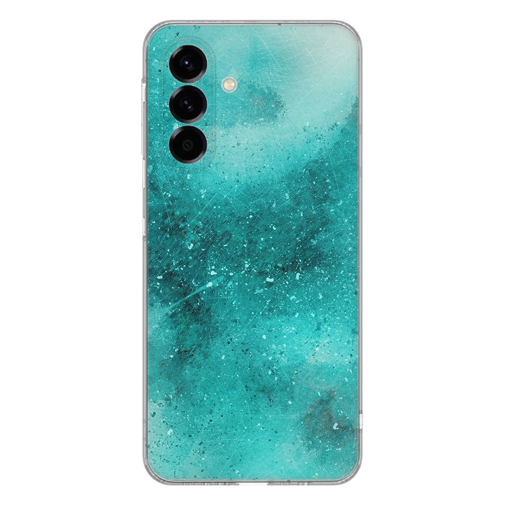 Samsung Galaxy A56 TPU Hoesje Painting Blue Backcover achteraanzicht