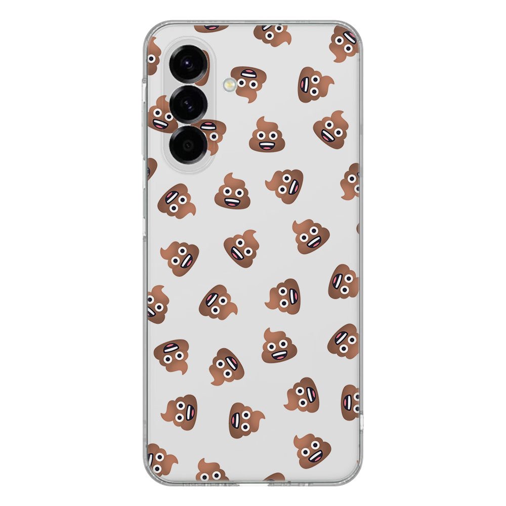 Samsung Galaxy A56 TPU Hoesje Poep Emojis Backcover achterkant