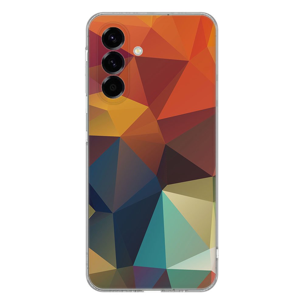 Samsung Galaxy A56 TPU Hoesje Samsung Galaxy A56 Polygon Color Backcover achteraanzicht