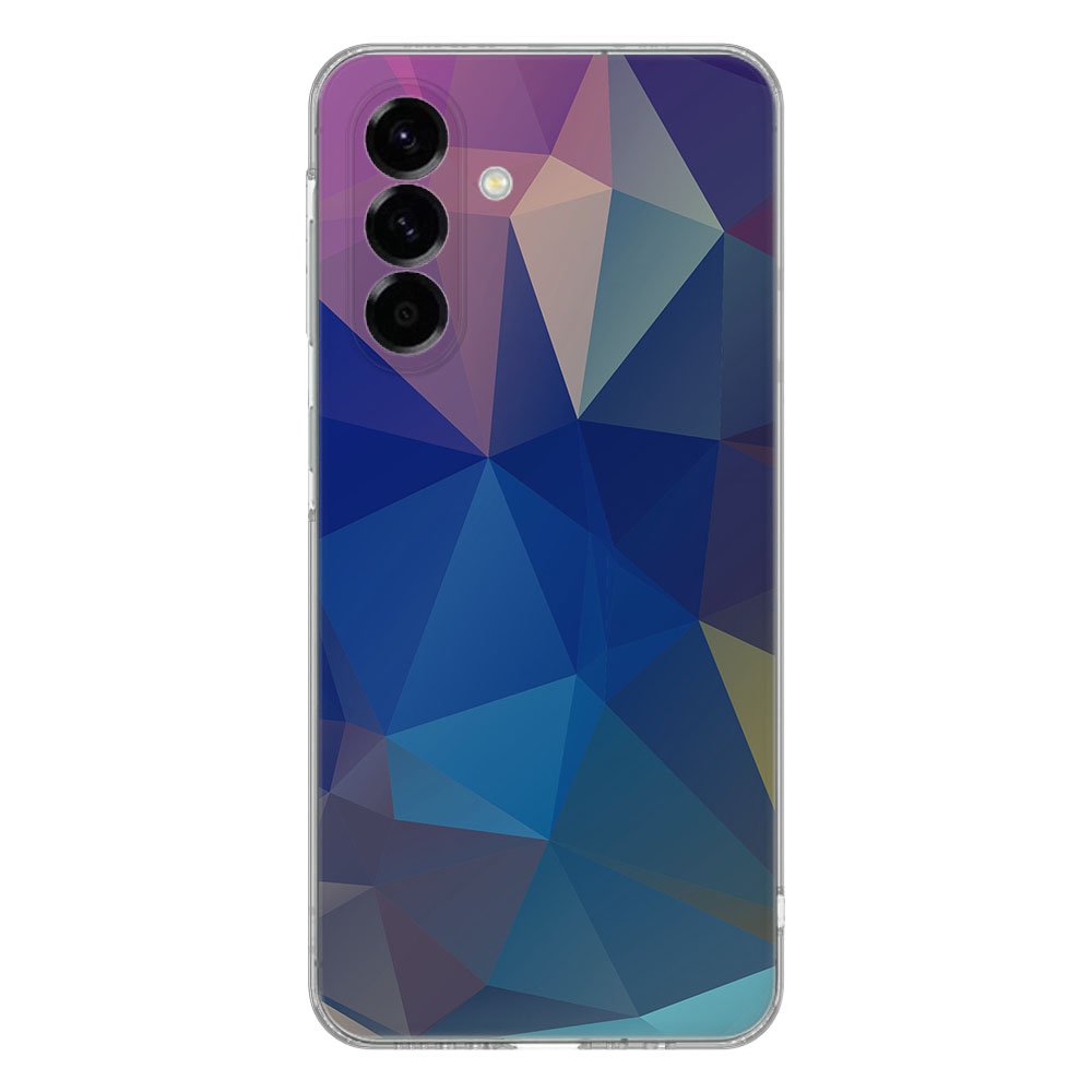 Samsung Galaxy A56 TPU Hoesje Polygon Dark Backcover achterkant design
