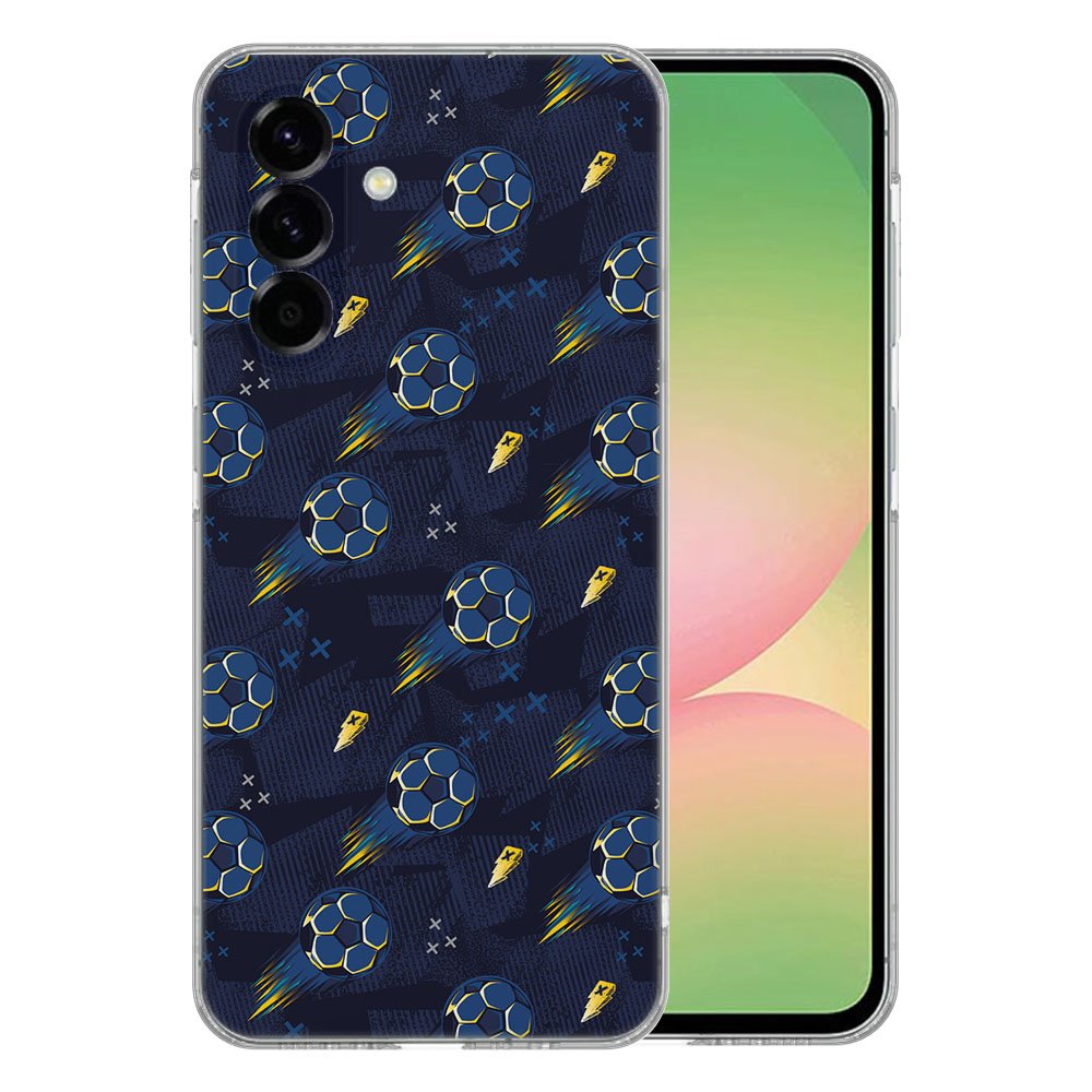 Samsung Galaxy A56 TPU Hoesje Voetbal Backcover voetbaldesign achteraanzicht