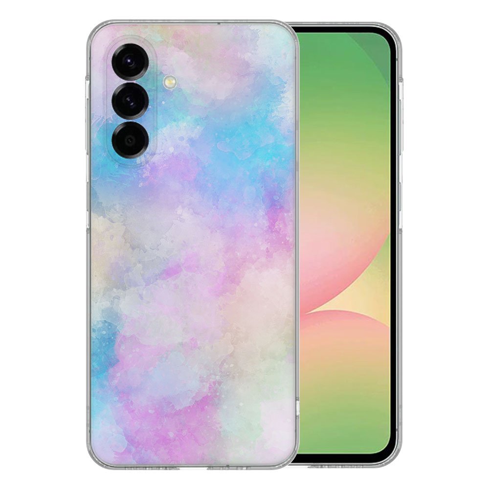 Samsung Galaxy A56 TPU Hoesje Watercolor Light achterzijde en voorkant