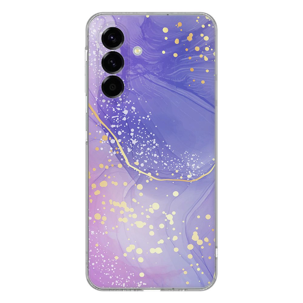 Samsung Galaxy A56 TPU Hoesje Watercolor Paars Backcover achterzijde