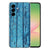 Samsung Galaxy A56 TPU Hoesje Wood Blue Backcover achteraanzicht