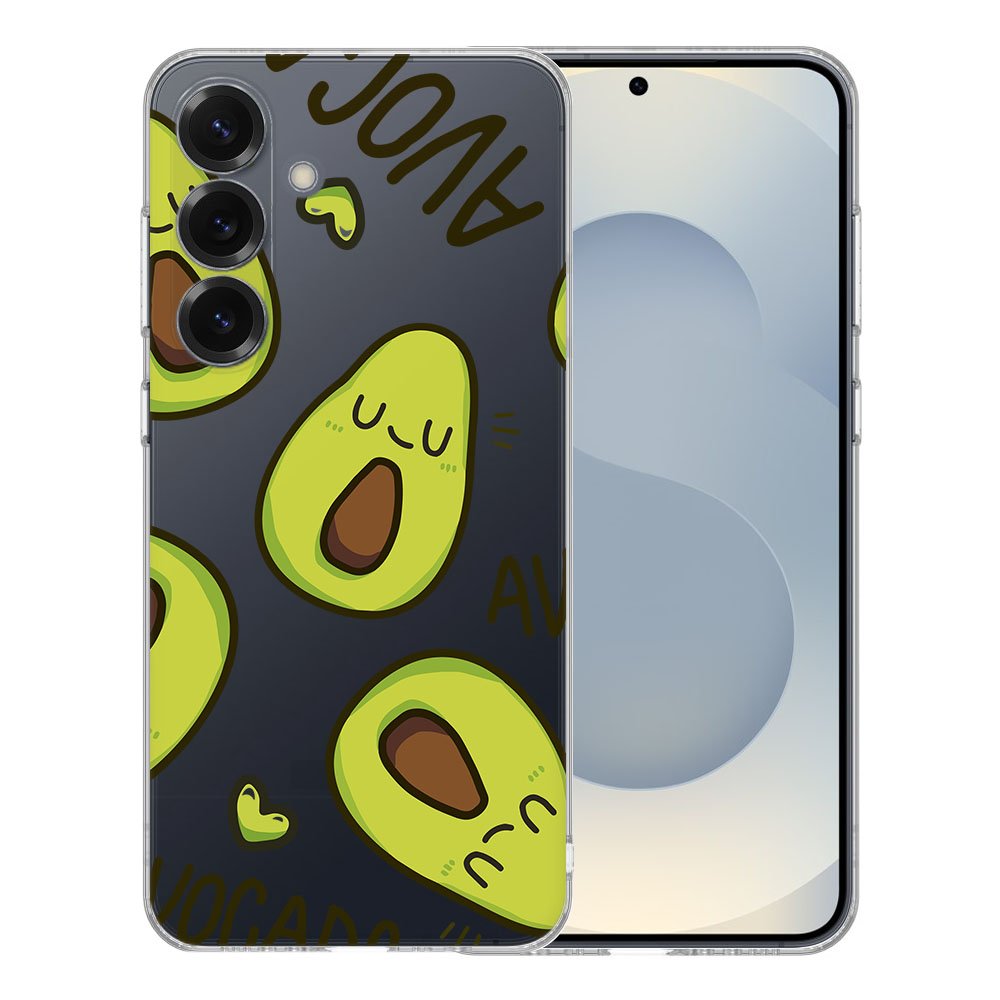 Samsung Galaxy S25 TPU Hoesje Avocado Singing Backcover voorkant