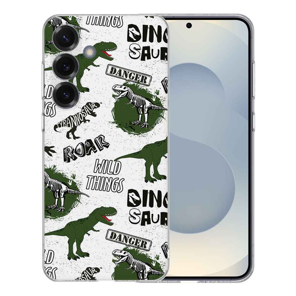 TPU Hoesje Samsung Galaxy S25 Dinosaurus Backcover achterzijde