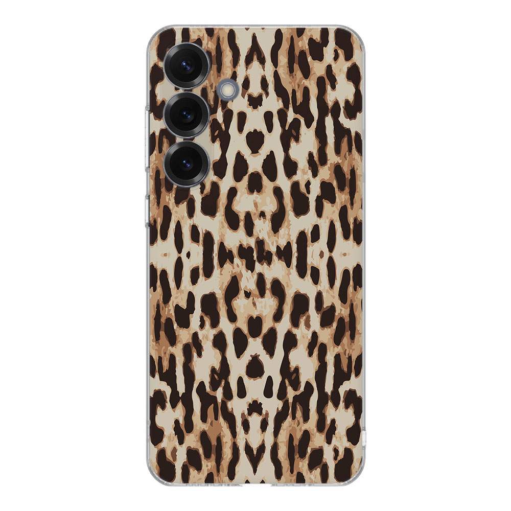 Samsung Galaxy S25 TPU Hoesje Leopard Backcover achterkant