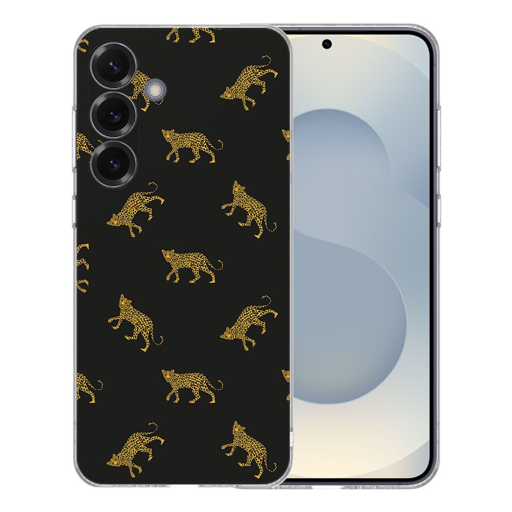 Samsung Galaxy S25 TPU Hoesje Leopards Backcover voorkant ontwerp