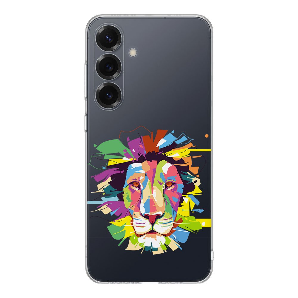 Samsung Galaxy S25 TPU Hoesje Lion Color Backcover achterzijde