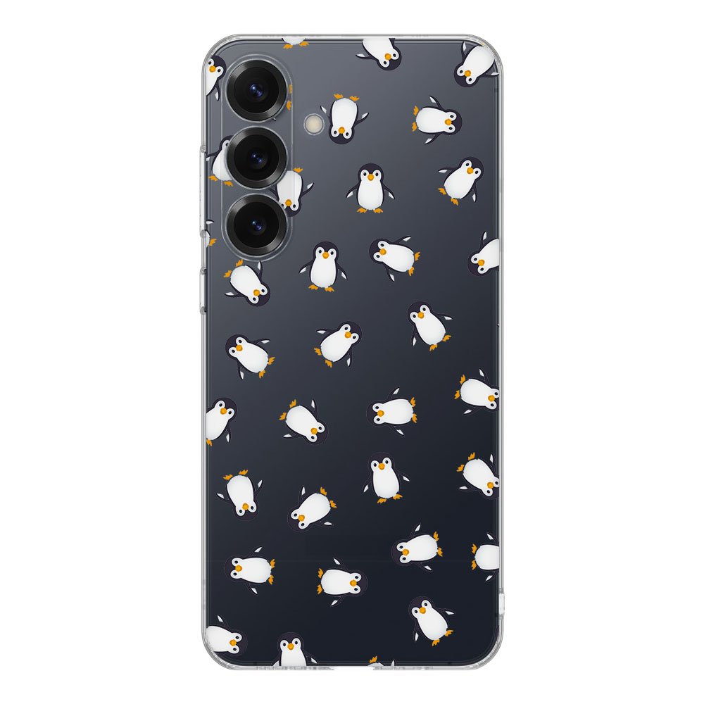 Samsung Galaxy S25 TPU Hoesje Pinguïn Backcover ontwerp achterzijde