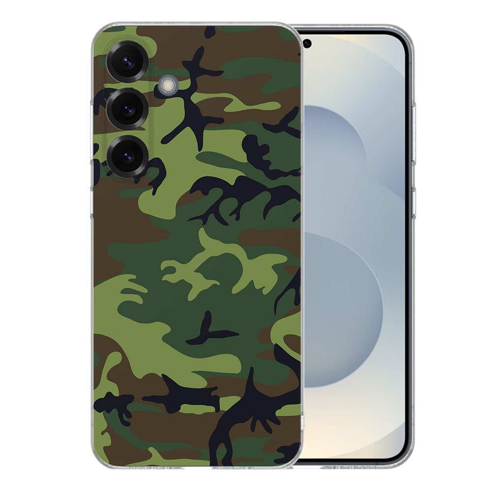 Samsung Galaxy S25 Plus TPU Hoesje Army Dark Backcover zicht van achteren
