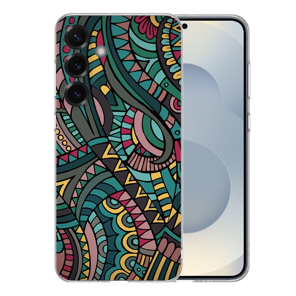 TPU Hoesje Samsung Galaxy S25 Plus Aztec Backcover design achterzijde