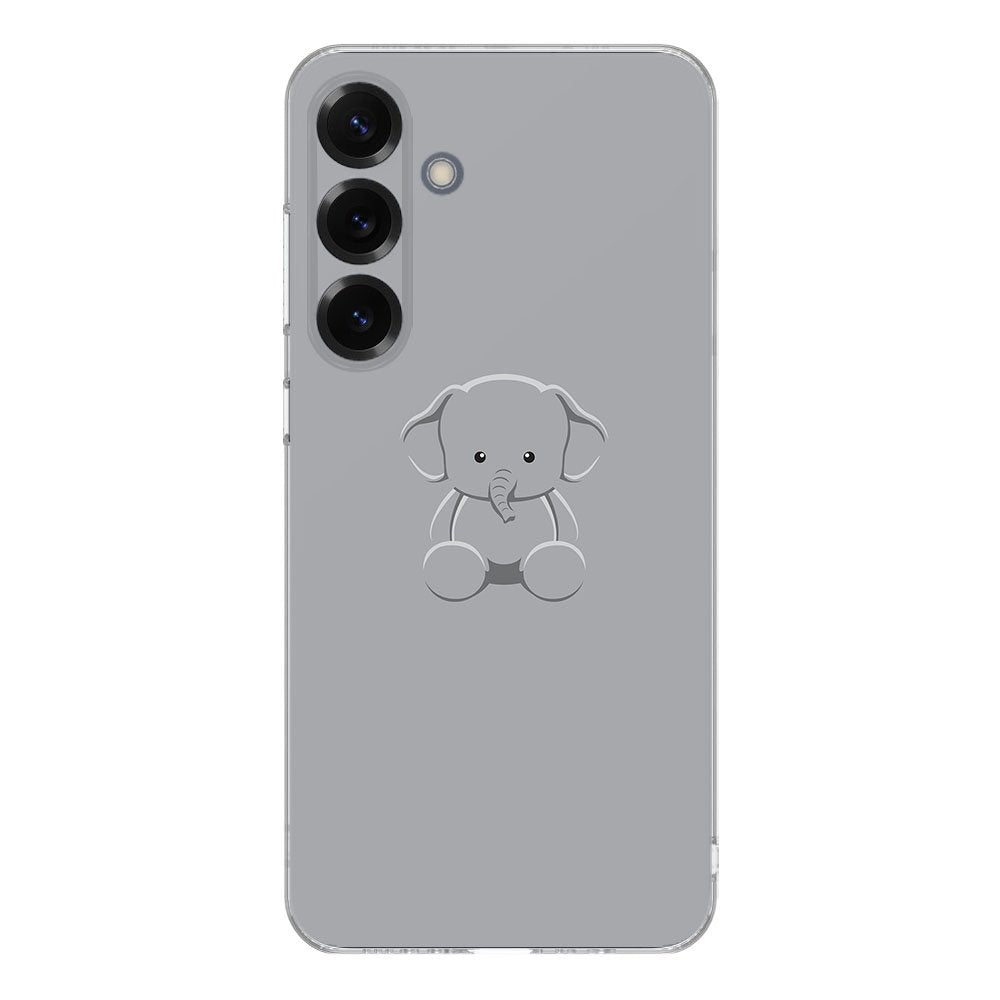 TPU Hoesje Samsung Galaxy S25 Plus Baby Olifant Backcover achterzijde