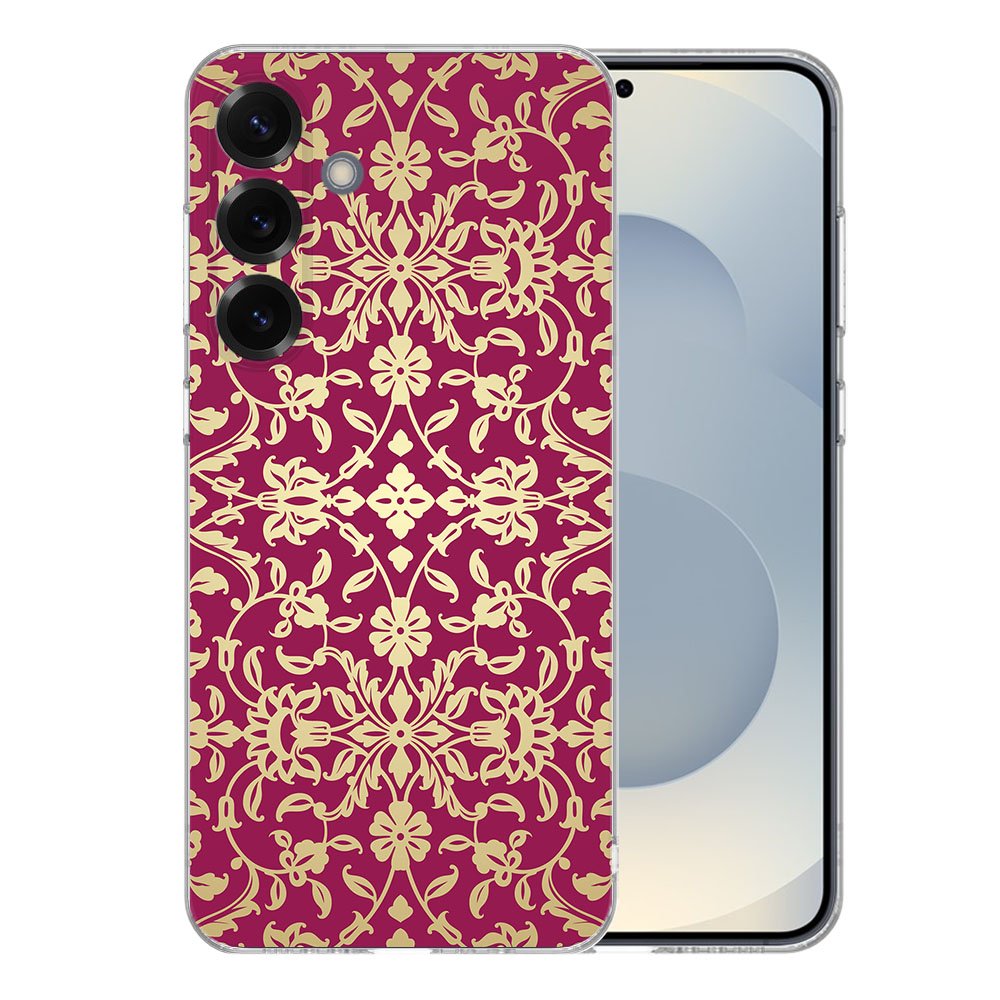 TPU Hoesje Samsung Galaxy S25 Plus Barok Pink Backcover design barok achterzijde