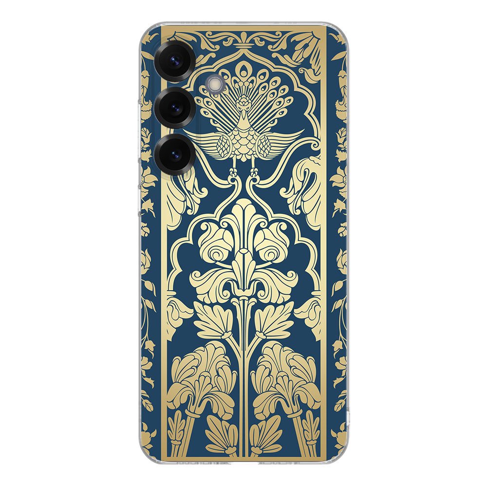 TPU Hoesje Samsung Galaxy S25 Plus - Beige Flowers Backcover smartphone achterkant ontwerp kleurrijk