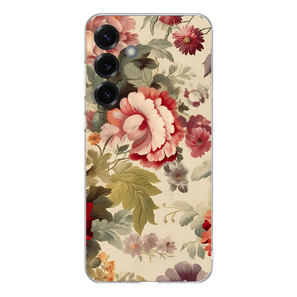 TPU Hoesje Samsung Galaxy S25 Plus Bloemen Backcover bloemen design achterkant