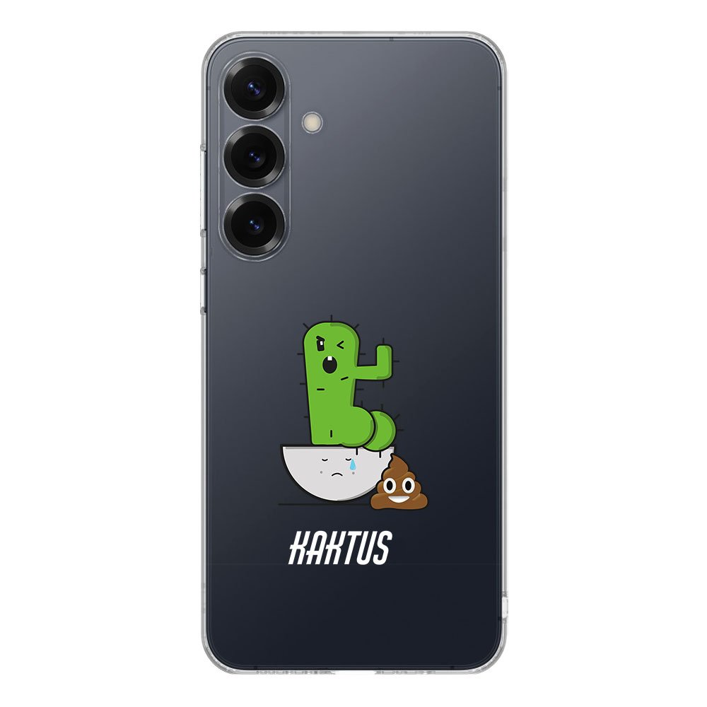 Samsung Galaxy S25 Plus TPU Hoesje Cactus Poo Backcover cactus poo ontwerp achterzijde