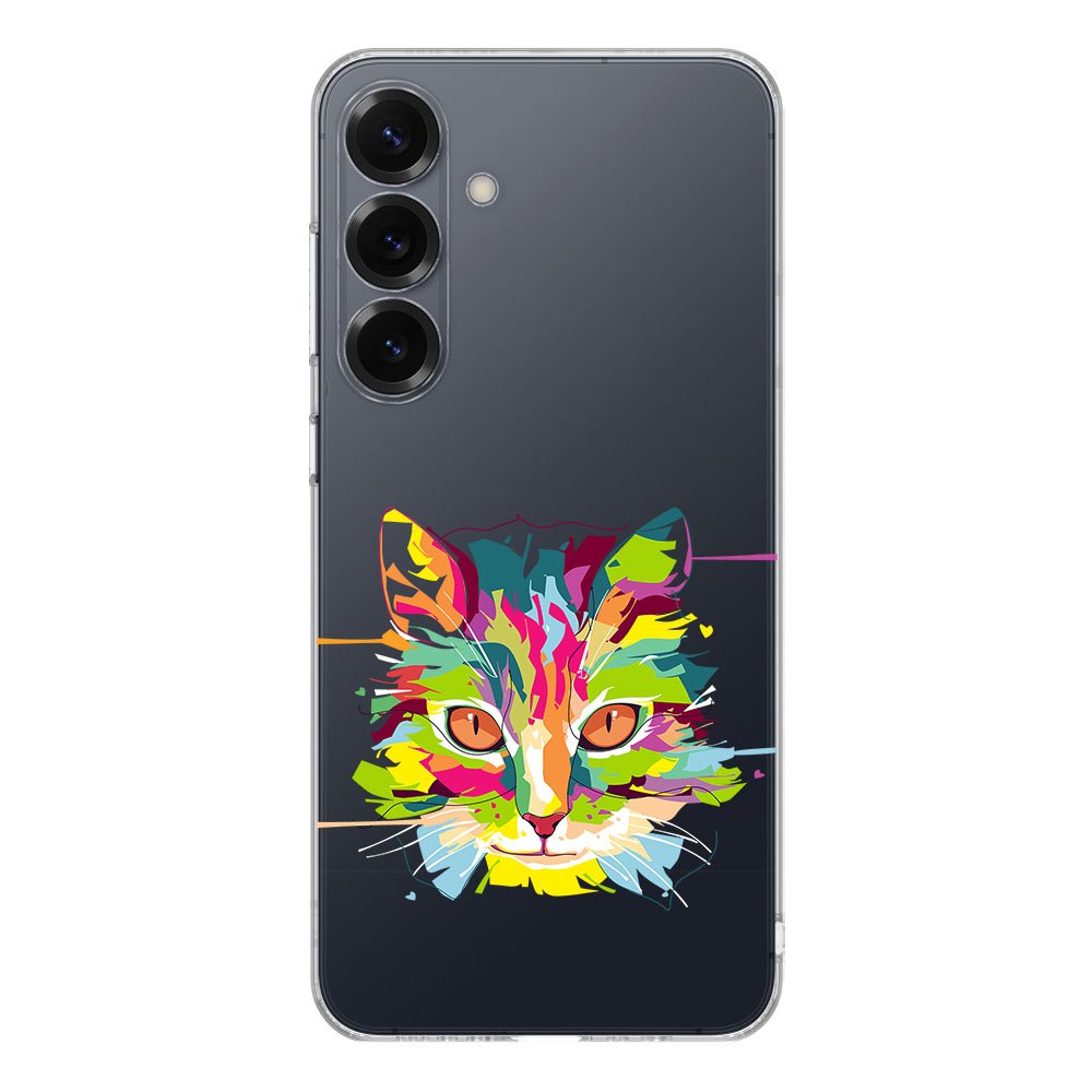 Samsung Galaxy S25 Plus TPU Hoesje Cat Color achteraanzicht