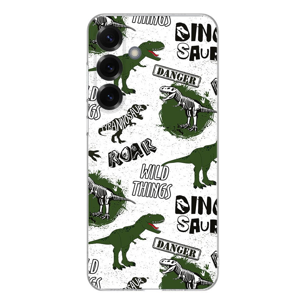 TPU Hoesje Samsung Galaxy S25 Plus Dinosaurus Backcover dinosaurus design achterzijde
