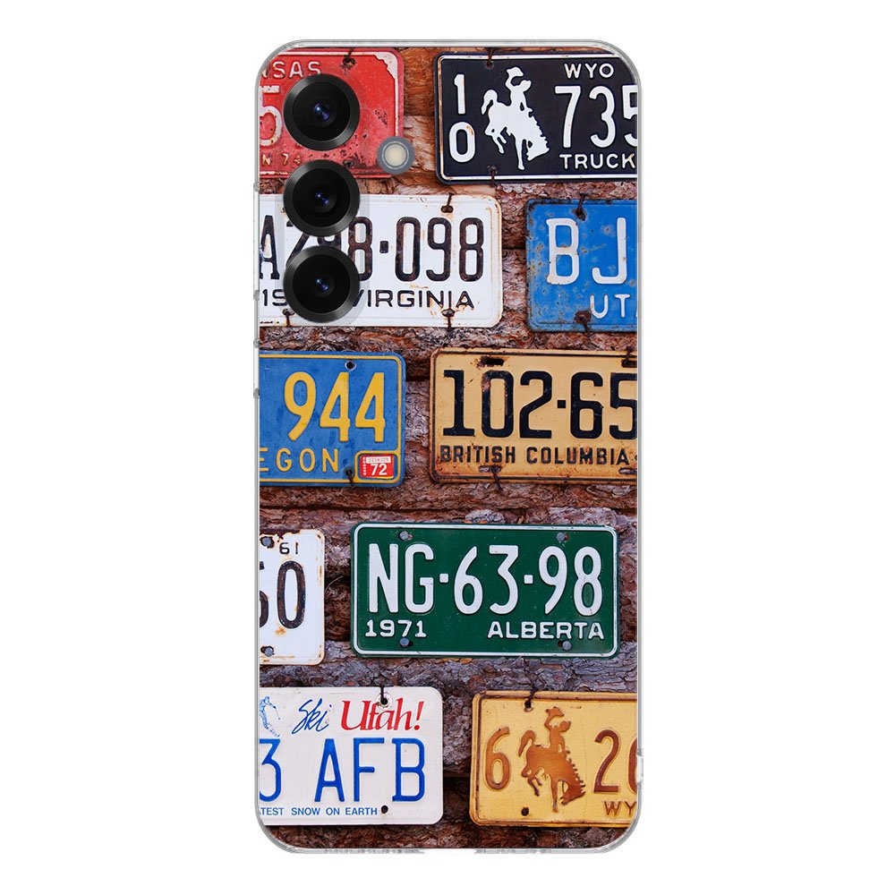 Samsung Galaxy S25 Plus TPU Hoesje Kentekenplaten Backcover achterkant