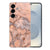 Samsung Galaxy S25 Plus TPU Hoesje Marmer Oranje Backcover achterkant
