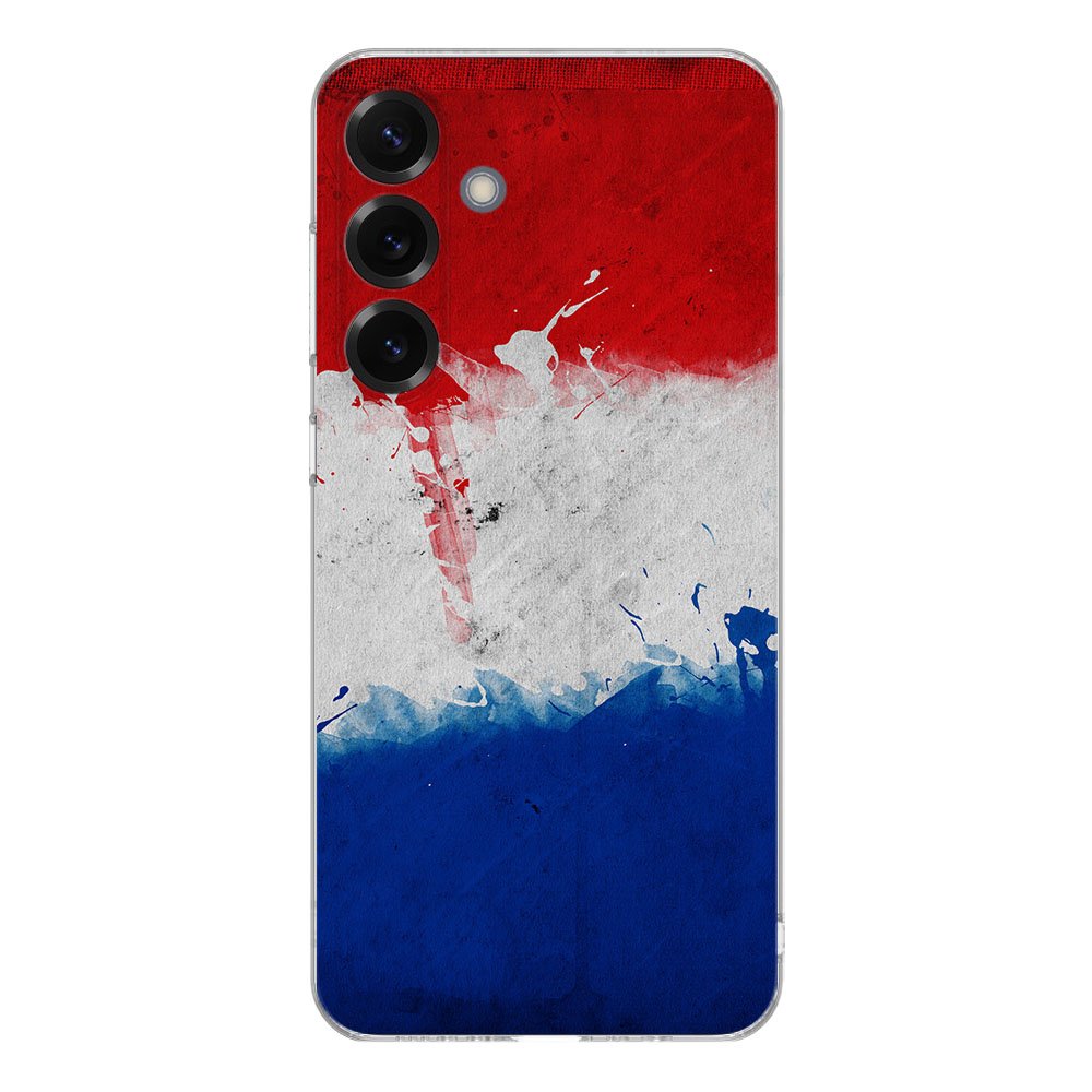 TPU Hoesje Samsung Galaxy S25 Plus Nederlandse vlag schokabsorberende TPU achterkant