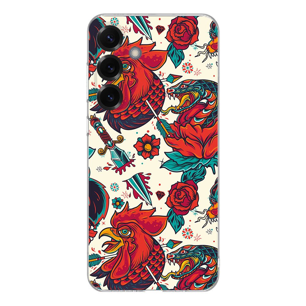 Samsung Galaxy S25 Plus TPU Hoesje Old Skool Backcover kleurrijk design achterzijde