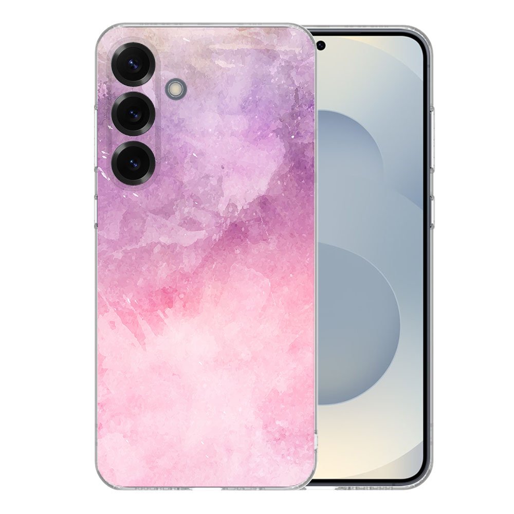 Samsung Galaxy S25 Plus TPU Hoesje Pink Purple Paint achterkant