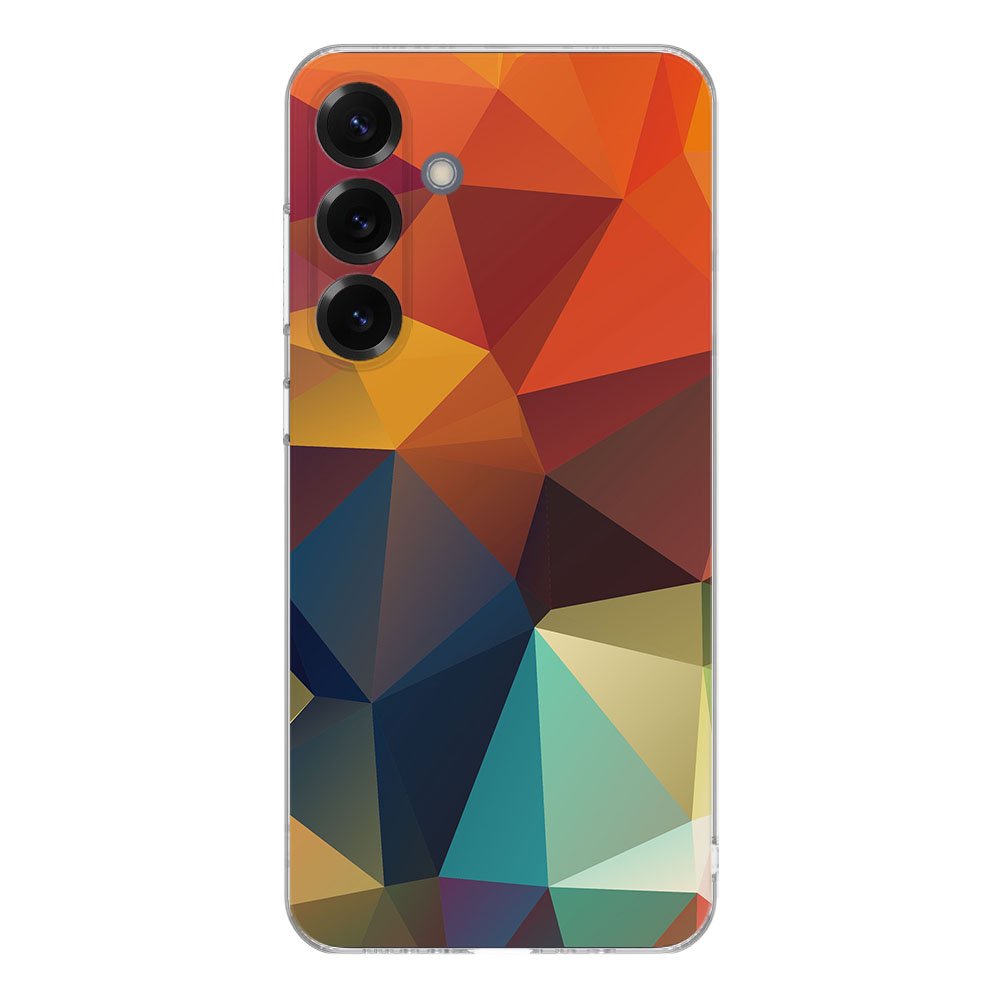 Samsung Galaxy S25 Plus TPU Hoesje Polygon Color achterkant