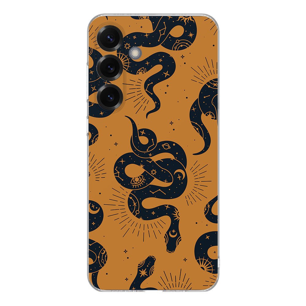 Samsung Galaxy S25 Plus TPU Hoesje Snakes Backcover achteraanzicht